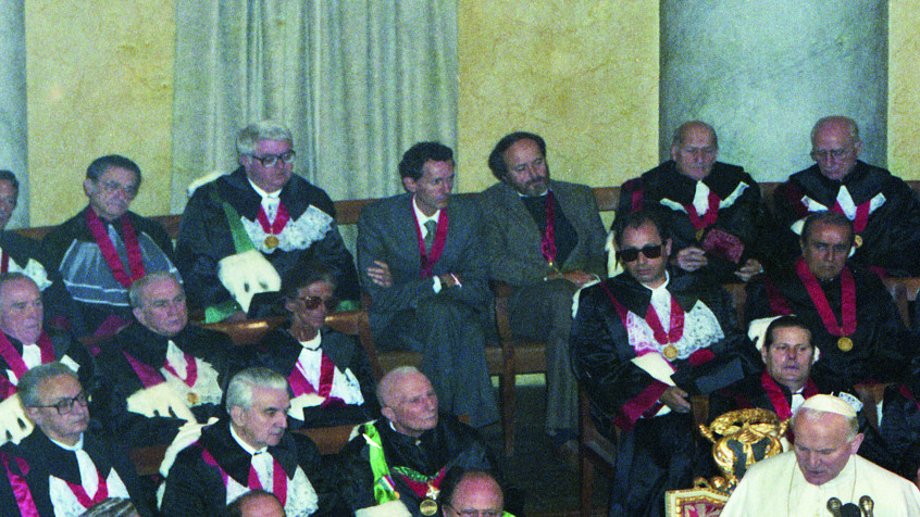 Palazzo centrale, aula Magna, Giovanni Paolo II, 3 novembre 1984 (CHL A_18_4_001)