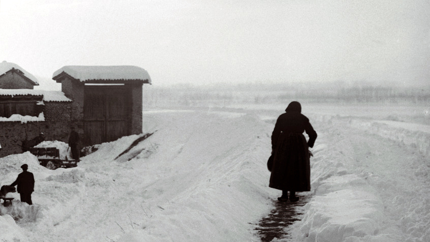 La campagna pavese innevata, anni Quaranta (1). (CHL A_25_14_6)