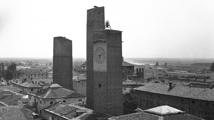 Palazzo centrale, veduta dall'alto della parte nord orientale, ante 1958 (CHL A_33_17_002)