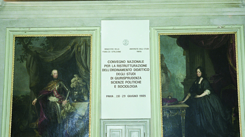 Palazzo centrale, aula Foscolo, Franca Falcucci, 29 giugno 1985  (CHL A_34_17_011)