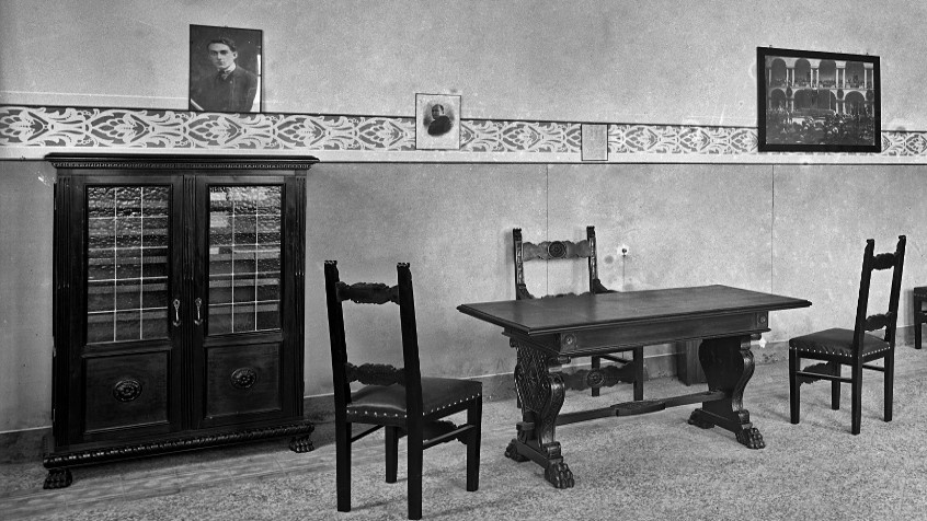 Casa dello Studente, piazza d'Italia, saletta interna, 1929 (CHL A_35_29_001)