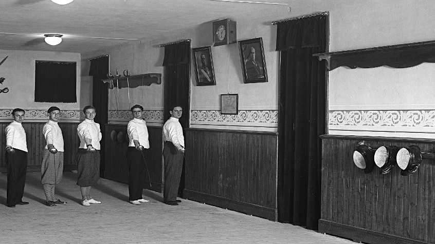 Casa dello Studente, piazza d'Italia, palestra, sala scherma, 1933 (CHL A_35_29_002)