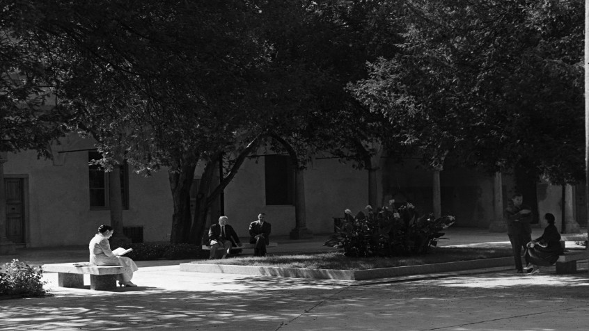 Palazzo centrale, cortile matematico (o dei tassi),1956 ca. (CHL A_42_18_001)
