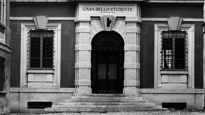 Casa dello Studente, piazza d'Italia, esterno facciata , 1929 (CHL A_42_26_008)