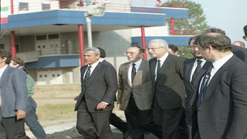 Località Cravino, facoltà di Ingegneria, Francesco Cossiga, 26 maggio 1986  (CHL B_81_34_001)