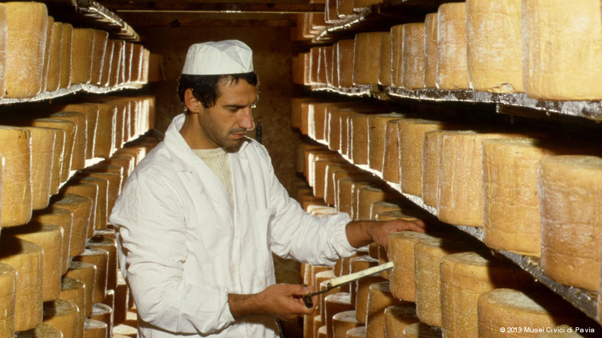 Cava Manara (PV), ditta Giovanni Colombo, 1989: nuovo stabilimento, magazzini per la stagionatura del gorgonzola. (CHL D_45_18_02)