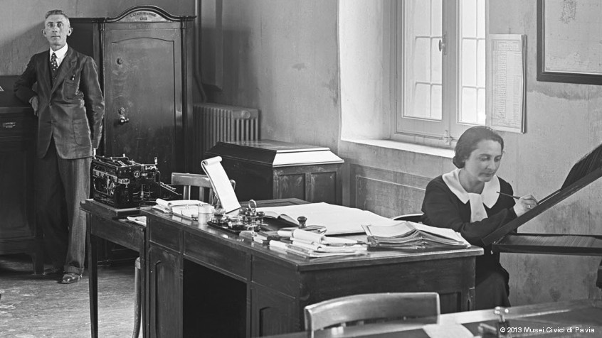 Voghera (PV), cappellificio G. Berti e Figli, 1936: ufficio dell'amministrazione. (CHL L_78_14_09)