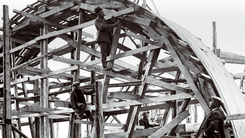 Pavia, il cantiere del Duomo, 1931. (CHL L_88_12_001)