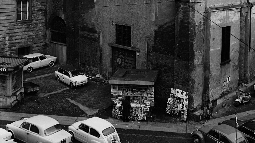 Complesso di San Tommaso, veduta d'assieme della chiesa, da sud-ovest, 1964  (CHL MC_C_879)
