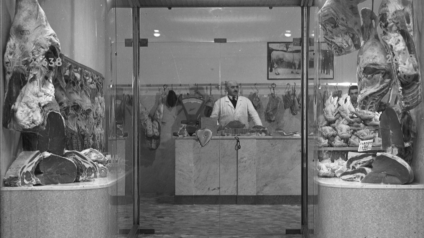 Pavia, via Beccaria 6, macelleria D. Bertè, 1959 (CHL M_2_7_001)